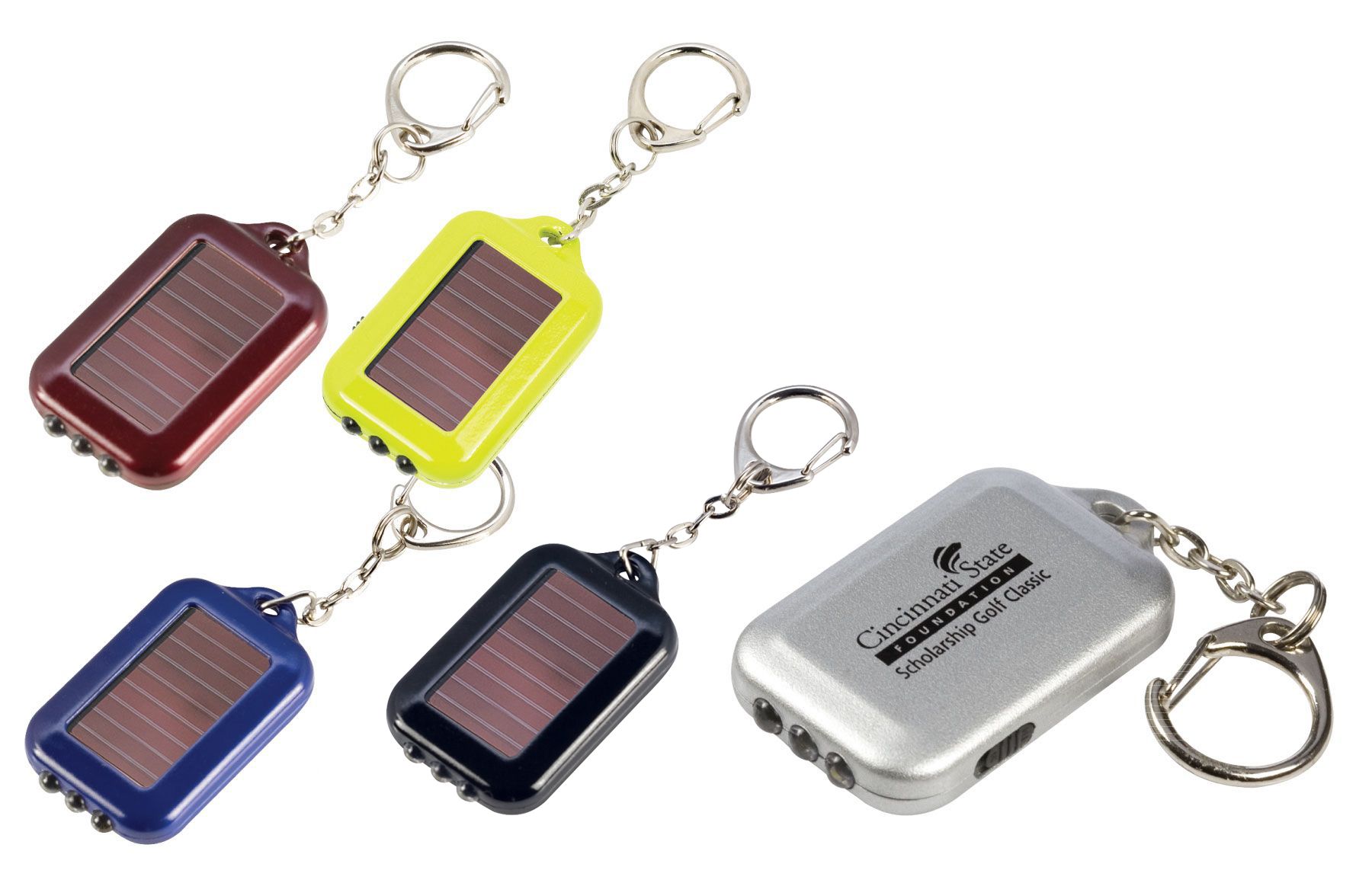 Solarian 3-LED Solar Flashlight Keychain